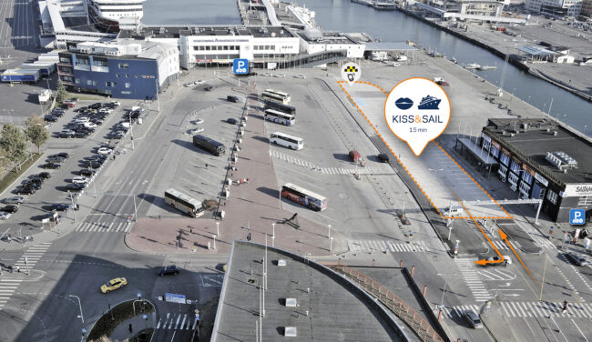 Tallinnan sataman A-terminaalissa uusia liikennejärjestelyjä ja Kiss&Sail-parkkialue