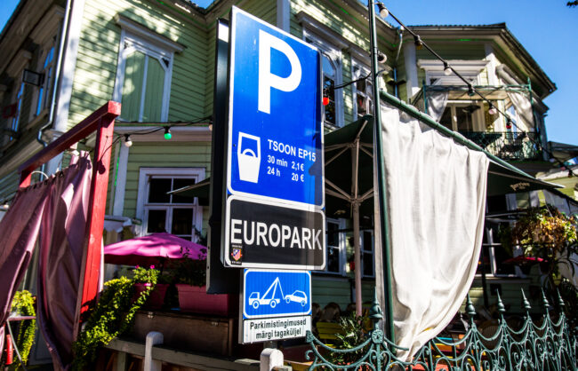 EuroPark nosti pysäköintimaksuja Tallinnan keskustassa