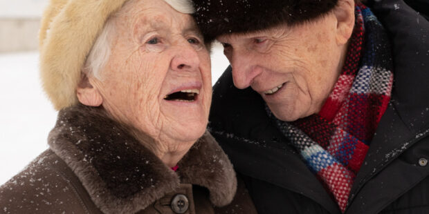 “Young Love” is a virtual photo exhibition of a couple who fell in love at the age of 90