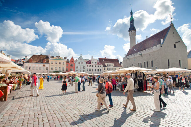 The 700-year-old Tallinn Town Hall is open to the public all summer