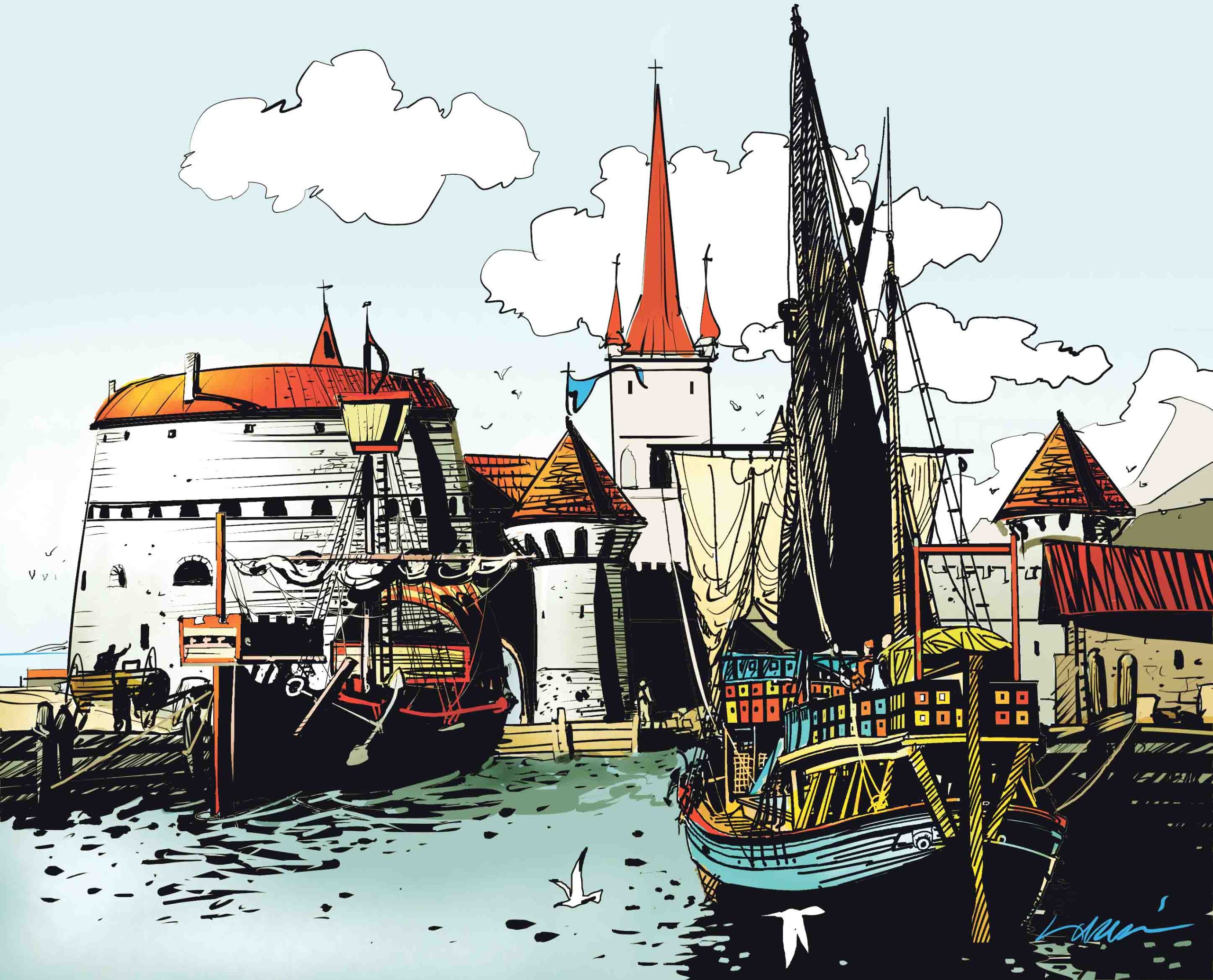 In the Middle Ages, Tallinn was a Hanseatic League city where German was the primary language