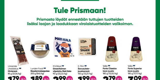 Prisman elokuun tarjoukset