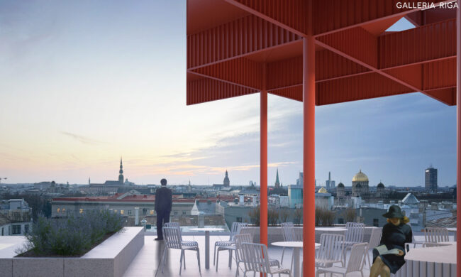 A Vast Square Rises Above the Rooftops of Riga
