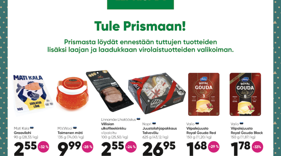 Prisman joulukuun tarjoukset
