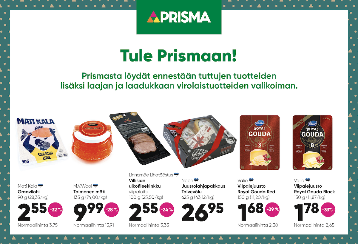 Prisman joulukuun tarjoukset