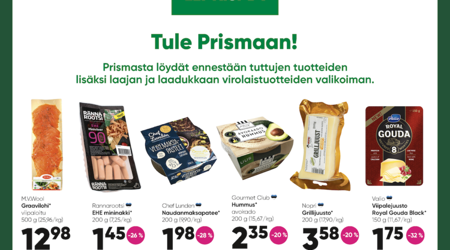 Prisman huhtikuun tarjoukset