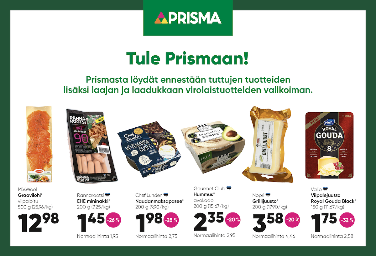 Prisman huhtikuun tarjoukset