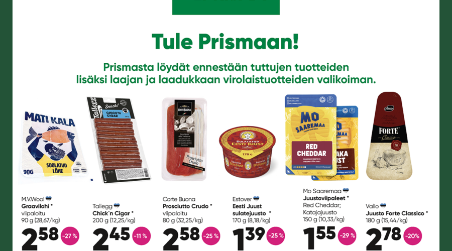 Prisman elokuun tarjoukset