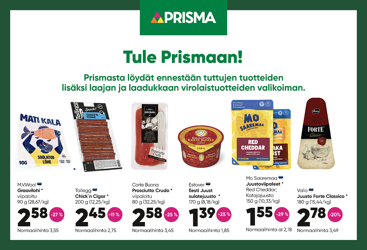 Prisman elokuun tarjoukset
